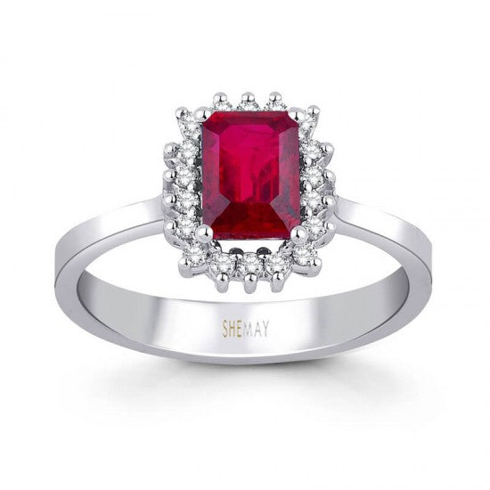 Пръстен с рубин и диаманти 1.70 карата